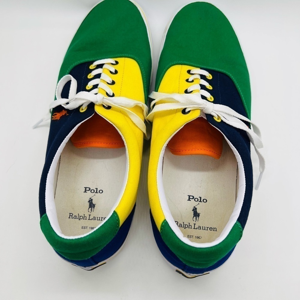 POLO RALPH LAUREN MENS THORTON COLOR BLOCK SNEAKERS SIZE 15D - Picture 5 of 9